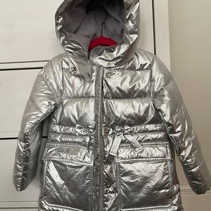 Crewcuts silver puffer coat - new with tags